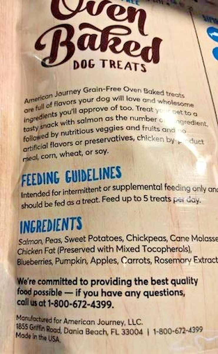 AMERICAN JOURNEY Grain Free Oven Baked Dog Treats Salmon Recipe