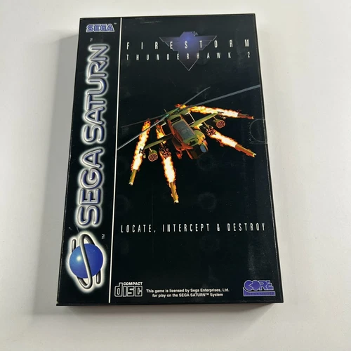 Firestorm: Thunderhawk 2 (Sega Saturn, 1995 PAL) Game Complete W/ Manual CIB VGC