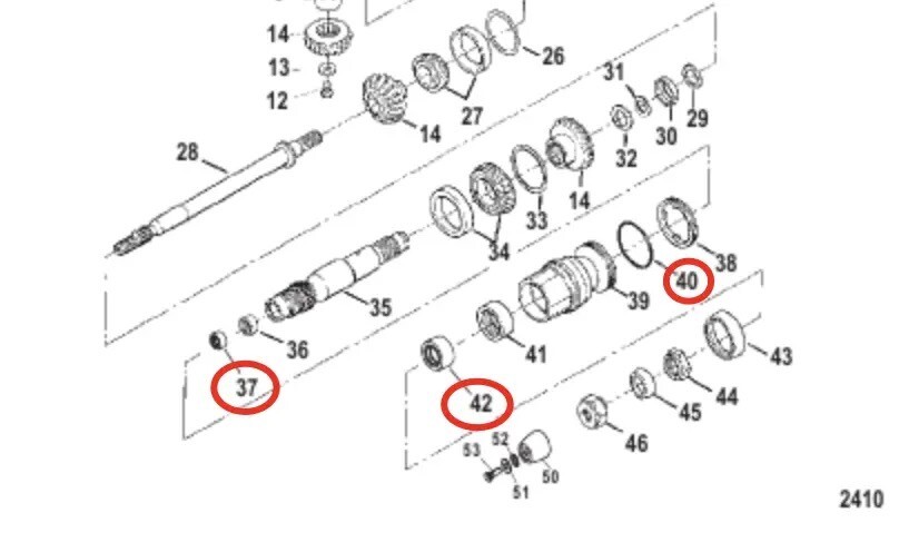 Mercruiser Stern Drive BRAVO III Lower Unit Seal Kit 26-861695 26