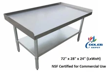 NEW 72" x 28" Stainless Steel Prep Table Commercial Kitchen Equipment Stand NSF