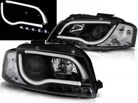 Scheinwerfer Set LED Tagfahrlicht Optik FüR Audi A3 8P 8PA Bj. 04-08 Schwarz LTI