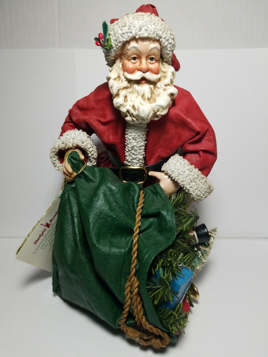 1993 Clothtique Possible Dreams Santa with Bag Figurine Signed 9 1