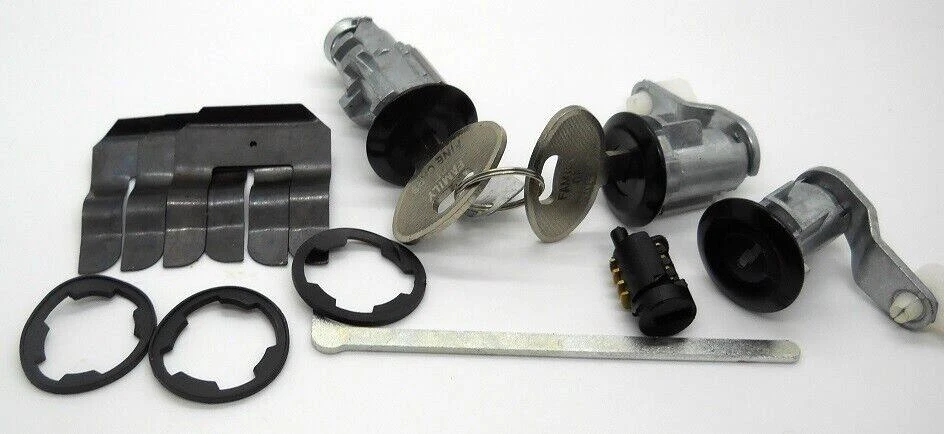 Ford Mustang 1987 a 1992 puerta guante maletero cerraduras tapas negras Foto 3 de 4