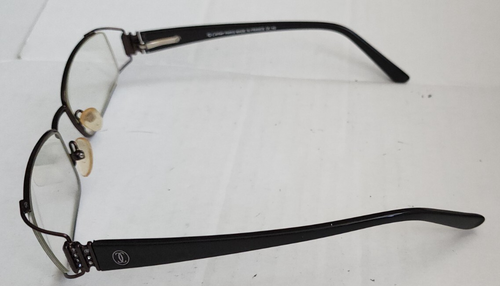 CARTIER 7005 FRAME FOR GLASSES BRONZE METAL RIM BLACK TEMPLE ARMS GLASSES FRAME - Picture 7 of 13