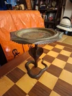 Antique Cold Painted Brass Indian Cobra Serpent Snake Tazza Compote 16cm