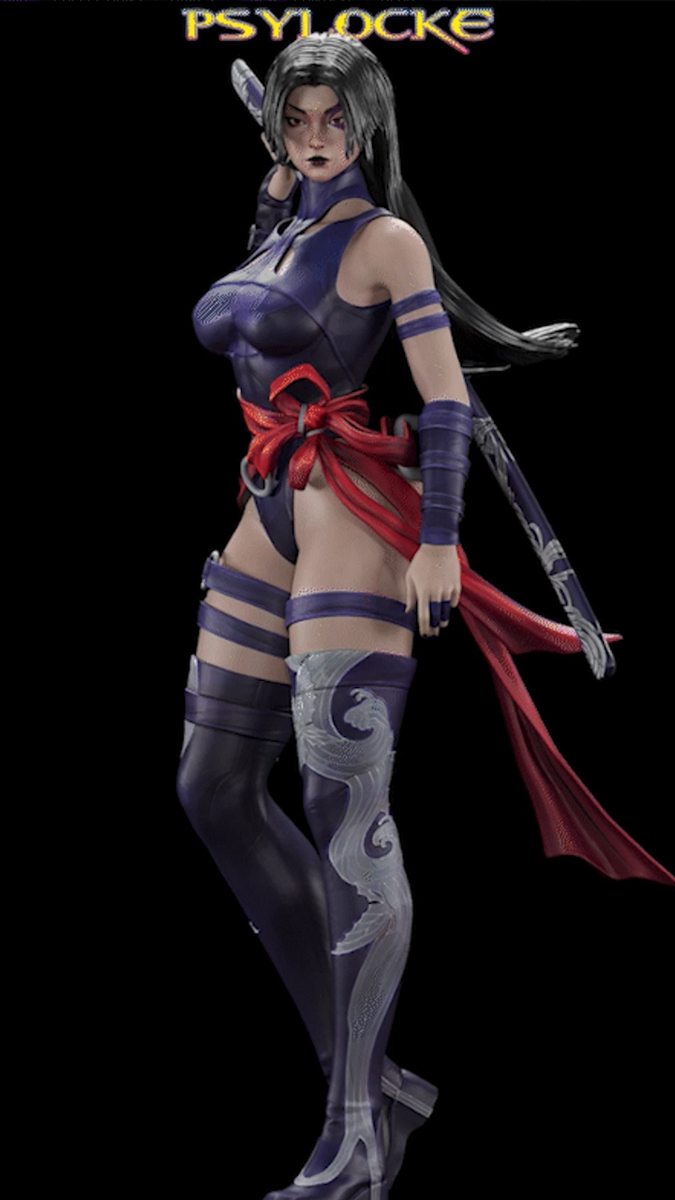Psylocke - Marvel Rivals - Model Kit Unpainted 3d Print GK Statue