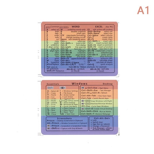 2Pcs Reference Keyboard Shortcut Sticker Adhesive For Windows Laptop Sticker L-❤ - Photo 12/16