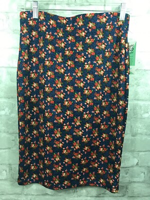 Honey Lace Small Floral Pencil Straight Knee Length Skirt Elastic