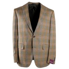 NWT 3395 SARTORIA PARTENOPEA Layered Check Wool Sport Coat Slim 40 R Eu 50 