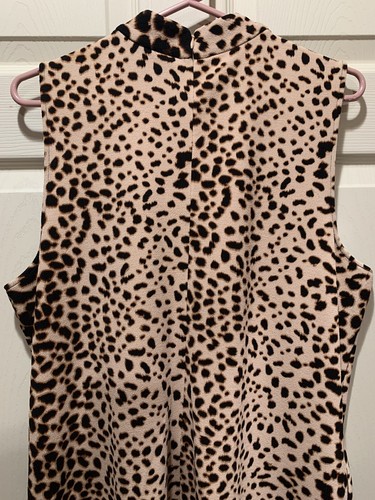 Abito donna Apt 9 lunghezza ginocchio-stampa ghepardo-zip schiena-dritto-taglia XXL - Foto 5 di 7
