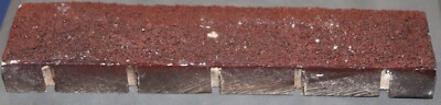 O27 Faux load, red stone, 2 bay hopper/ore car insert 7.5'' x 2 3/4''