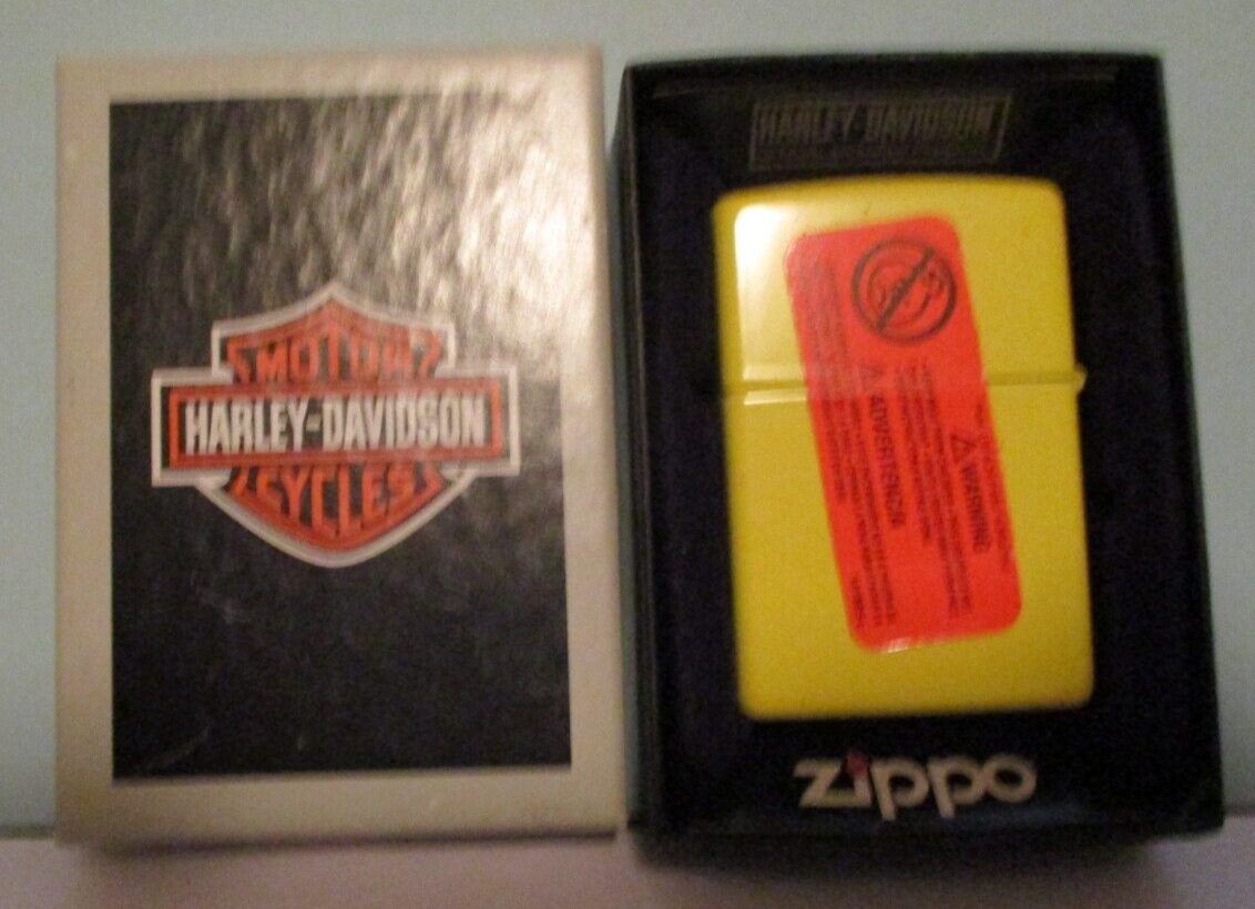 VINTAGE ZIPPO CIGARETTE LIGHTER MARKED HARLEY DAVIDSON MINT IN ORIGINAL BOX eBay