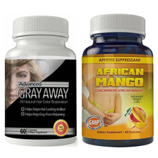 Gray Away Hair Color Restoration African Mango Weight Loss Dietary Supplement