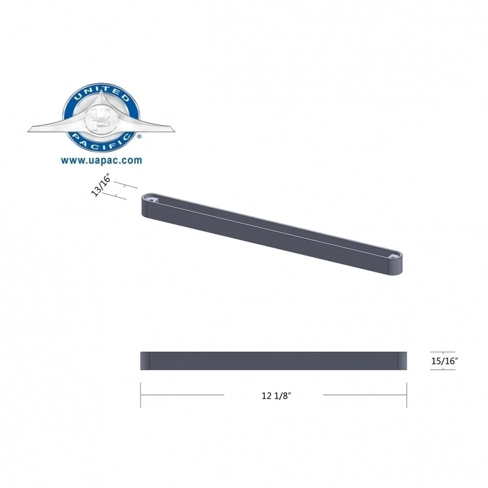 Placa de aleta de barro superior cromada con cuatro barras de luz 14 LED 12" - LED rojo/lente transparente Foto 4 de 4