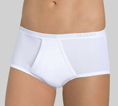 SLOGGI HERREN BASIC, MAXI SLIP, 94% BAUMWOLLE, DOPPELPACK, WEISS, SCHWARZ ODER HELLGRAU