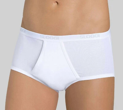 SLOGGI MENS BASIC, MAXI BRIEF, 94% COTTON, TWIN PACK, WHITE, BLACK OR LIGHT GREY