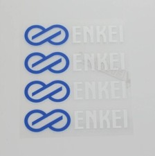 4 x Enkei Wheel Decal Sticker Blue White for TS-5 PR05 Kojin RT6 PF05 T6R EVO