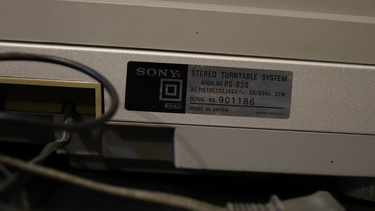 Sony PS 636 Turntable | eBay