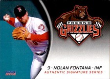 2015 Fresno Grizzlies Choice #8 Nolan Fontana Richardson Texas TX Baseball Card