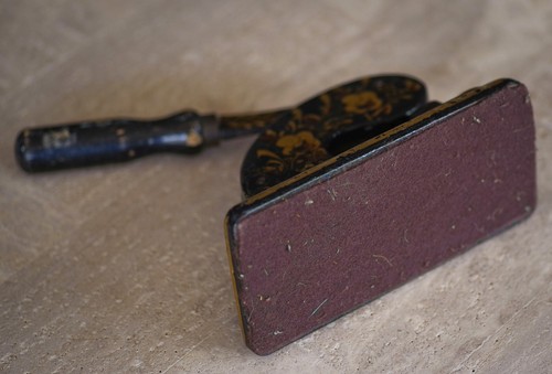 ANTIKER viktorianischer vergoldeter Gusseisen Brief Stempel Firma Siegel Präger 1880er - Bild 8 von 9