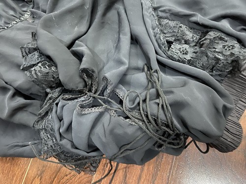 Skirt Long Lace Layered Ruffles Renaissance Victorian Pirate Witch Goth Punk S/M - Picture 4 of 9