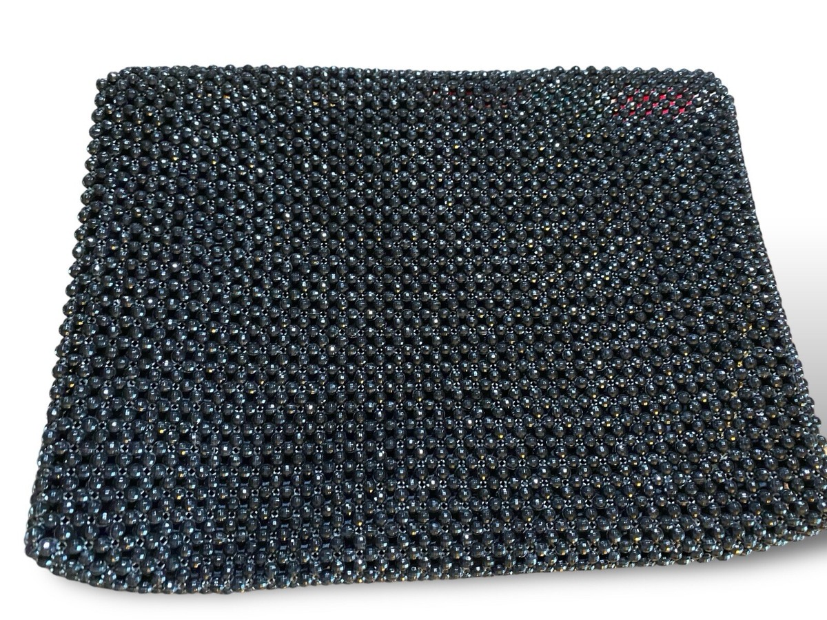 DEL DUCA Beaded Large Clutch Lined Hand Bag Multi-color Unbranded 