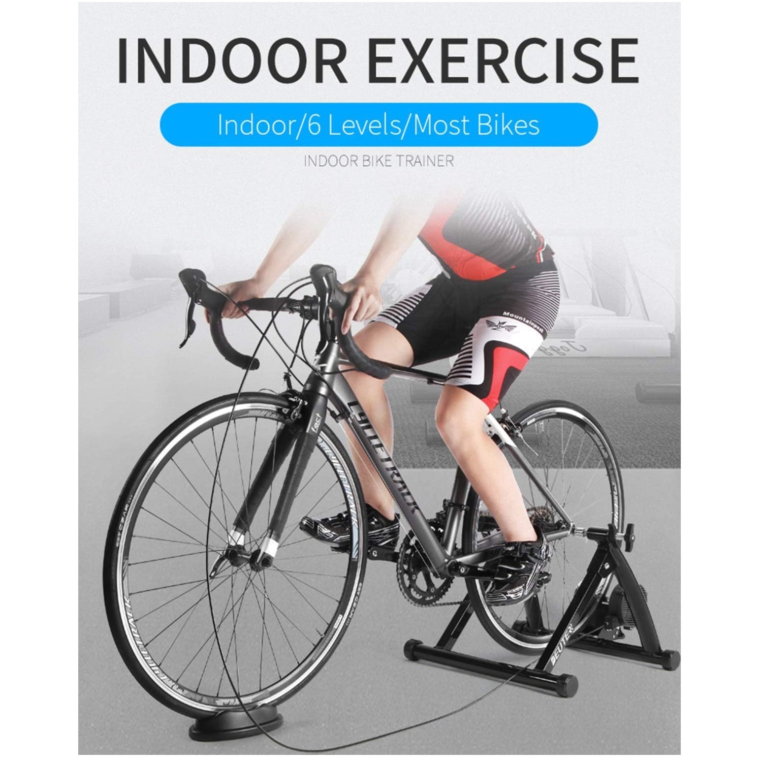 (New) Alloy Steel Bike Training Stand, 6 Resistance Levels (203.99 USD)