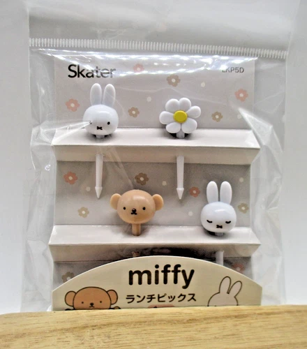 Skater Miffy  Food  Picks pick 4cs For Lunch Box Bento party LKP5D