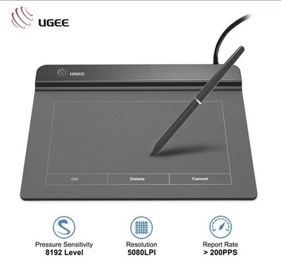 UGEE CS06 Signature Tablet Grafiktablett Zeichnen Pad 6x4 Zoll Aktivbereich