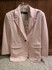 Zara pink Blazer Size Small. NEW polyester.