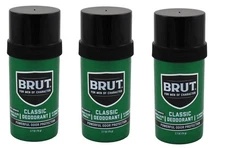 BL Brut Deodorant 2.7oz Round Solid  * THREE PACK*