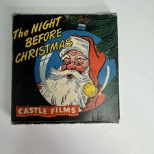 Vintage Castle Films 8mm The Night Before Christmas No. 807 Santa Box Reel