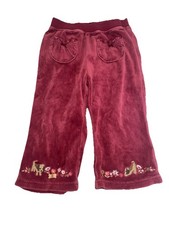 Gymboree PRIMROSE Velour Pull-on Pants Embroidered puppy 18/24 Months Vtg 2005