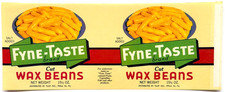 1950s Fyne Taste Wax Beans Label Unused NOS Vintage Tulip Inc Philadelphia