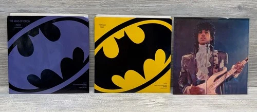 Prince Vinyl Record Lot 3pc 45 RPM Purple Rain Batman Soundtrack Vintage 80s