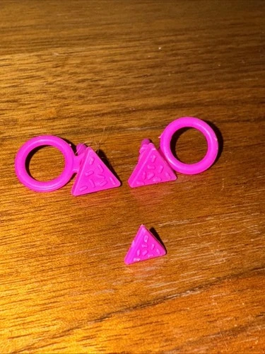 Vintage 1990 Cool Looks Barbie Jewelry Ring And Earrings