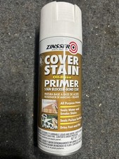 Zinsser COVER STAIN 13 oz. Primer  Sealer Oil-Based Spray Flat White 3608 NEW 