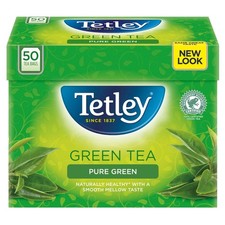 Tetley Pure Green Tea Bags x50 50 Count (Pack of 1), Gr 