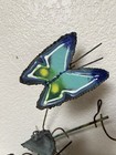 VTG Curtis Jere Enamel Butterfly Metal Wallhanging MCM Signed 1968 Blue Yellow — photo 7