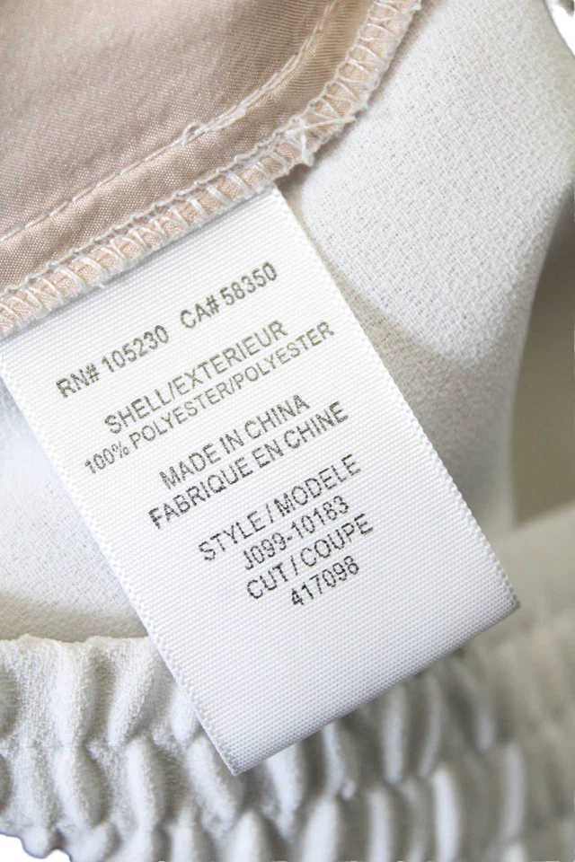 Calça Joie Feminina Cintura Plissada Bolso Perna Cônica Casual Branca Tamanho XS - Imagem 4 de 4