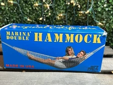 Vtg 1990s Nylon Double California Marina Hammock Hamock  80" New Old Stock  