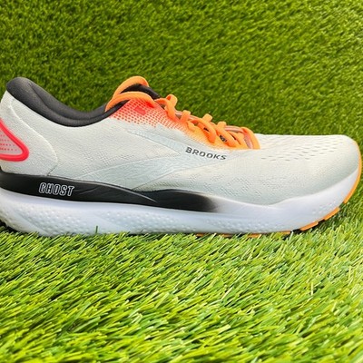 Brooks Ghost 16 Mens Size 11.5 White Black Running Workout Shoes Sneakers