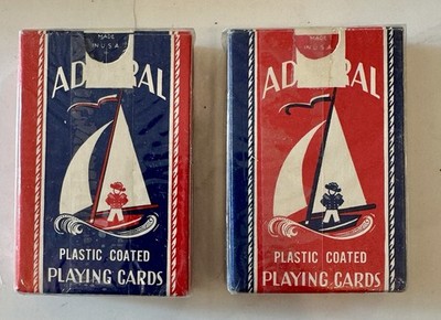 2x Sealed Vintage Admiral Playing Card Deck Featuring, By ARRCO