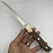 Vtg Uncle Henry No. 167 Schrade + 12" Fish Fillet Knife   FREE USA SHIP