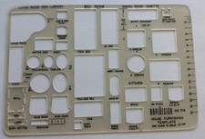 Vtg RapiDesign House Furniture Drafting Template No. 714
