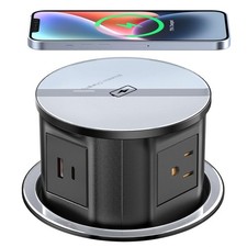 Pop Up Outlet for Countertop with 20W USB , Recessed Power Strip 4.7inch Outl...