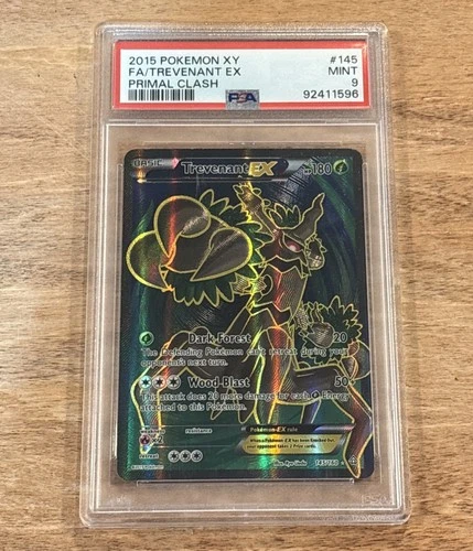 PSA 9 MINT 2015 POKEMON XY PRIMAL CLASH #145 FULL ART TREVENANT EX