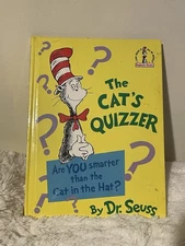 The Cat's Quizzer by Dr. Seuss 1976 Book Club Edition OOP Banned