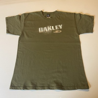 Vintage Y2K Oakley Software Spellout Logo Shirt Sz Large Olive