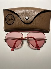 Ray Ban Bausch Lomb USA Flying Colors Pink Changeable Rose 58-14 Vintage